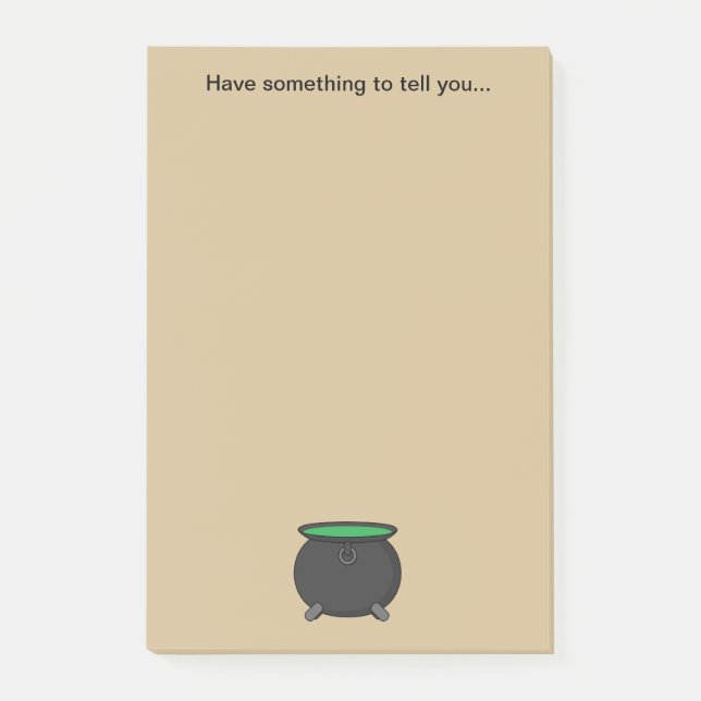 Bloco De Notas Witch Cauldron | Adicionar texto (Frente)