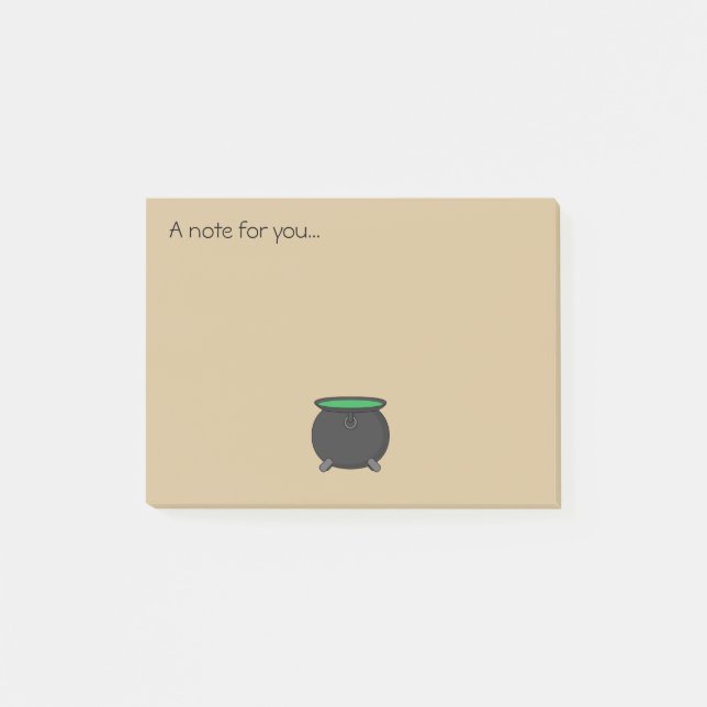 Bloco De Notas Witch Cauldron | Adicionar texto (Frente)
