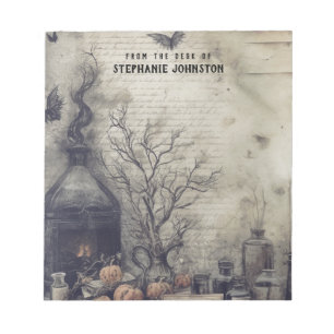Bloco De Notas Witchy Potion Dark Academia Aestética Pumpkins