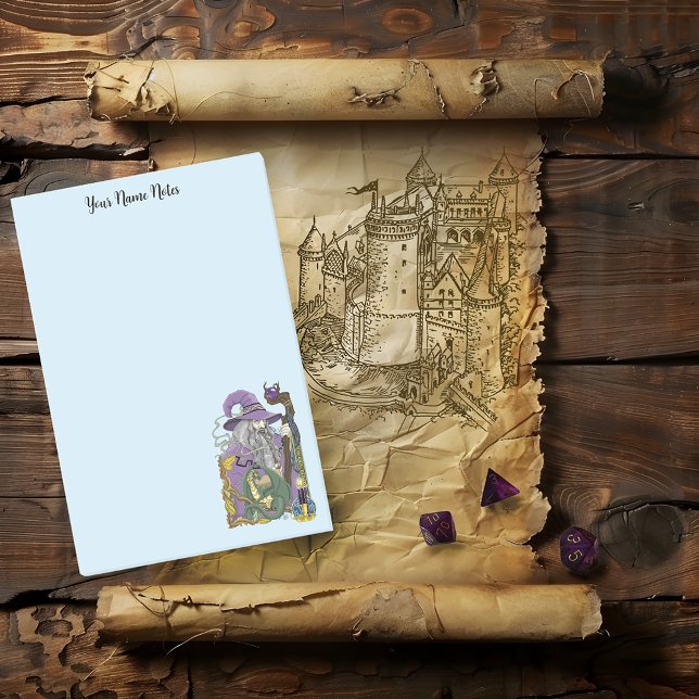 Bloco De Notas Wizard Dragon Fantasy Purple (Criador carregado)