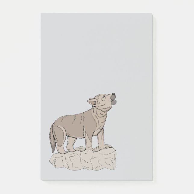 Bloco De Notas Wolf Pup Howling (Frente)