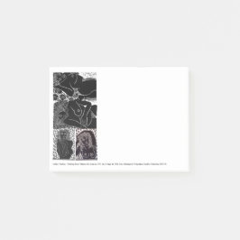 Bloco De Notas Working Proof 4 Woodblock Prints Post-It Notes