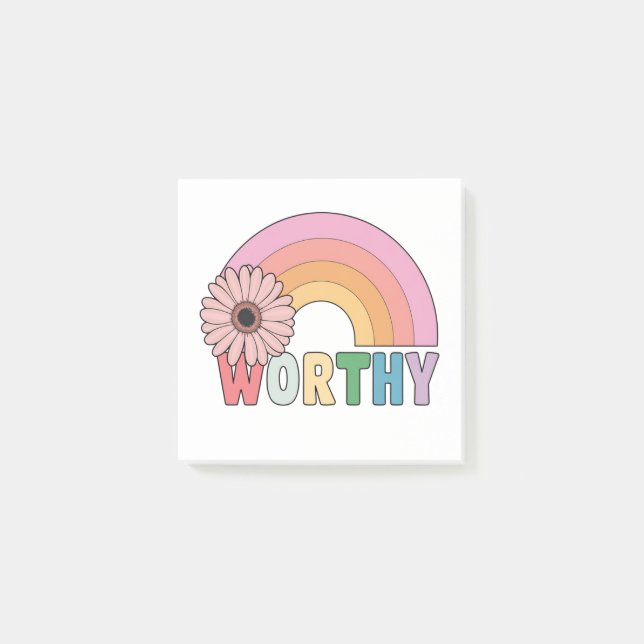 Bloco De Notas Worthy Rainbow Bloom (Frente)