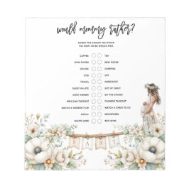 Bloco De Notas Would Mommy Rather? Baby Shower Game