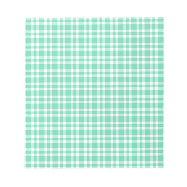 Bloco De Notas Xadrez Azul Claro e Branco (Frente)