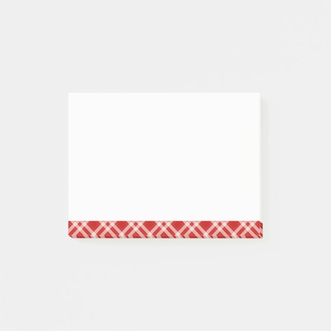 Bloco De Notas Xadrez em vermelho (Frente)
