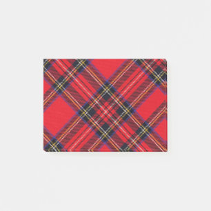 Bloco De Notas Xadrez vermelha de Stewart tartan