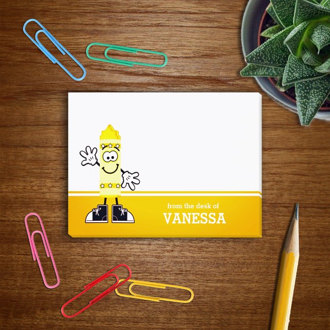 Bloco De Notas Yellow Crayon Personalizado (Criador carregado)