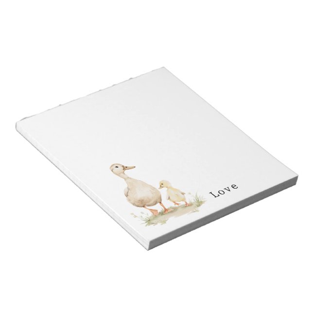 Bloco De Notas Yellow Mom Baby Ducks (Inclinado)