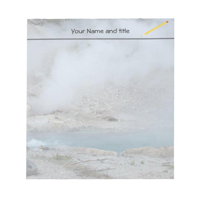 Bloco De Notas Yellowstone Steaming Geyser (Frente)
