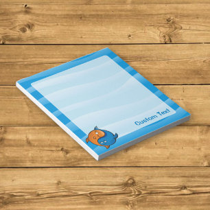 Bloco De Notas Yin Yang Fish Cartoon