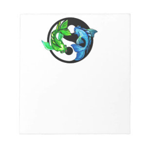 Bloco De Notas Yin-Yang Koi Design