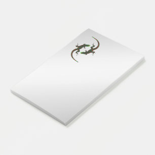 Bloco De Notas Yin Yang Lizards Silver