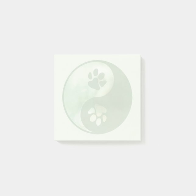 Bloco De Notas Yin Yang Paw Green (Frente)
