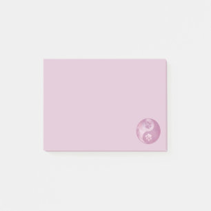 Bloco De Notas Yin Yang Paw Pink