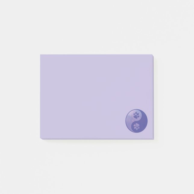 Bloco De Notas Yin Yang Paw Purple (Frente)