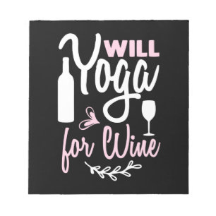 Bloco De Notas Yoga Lover Ioga Will For Wine
