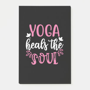 Bloco De Notas Yoga Lover Yoga Cura a alma