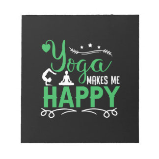 Bloco De Notas Yoga Lover | Yoga me faz feliz