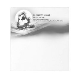 Bloco De Notas Yoga Reiki Pigeon Pose Watercolor, Rei Pigeon Com