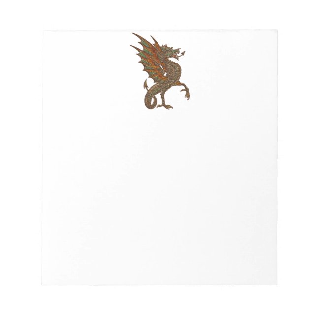 Bloco De Notas Yold Medieval Dragon Design (Frente)