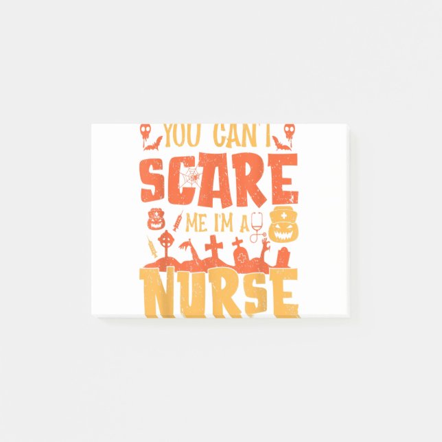 Bloco De Notas You Don't Scare Me I'm A Funny Nurse Halloween (Frente)