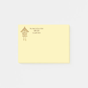 Bloco De Notas You Have to be a Little Coo Coo to Work Here Clock