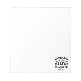 Bloco De Notas You Will Have Joy and Gladness Inspirational Quote