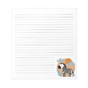 Bloco De Notas Zebra Caprichosa Influenciada pela Escandinávia