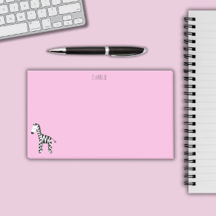 Bloco De Notas Zebra rosa