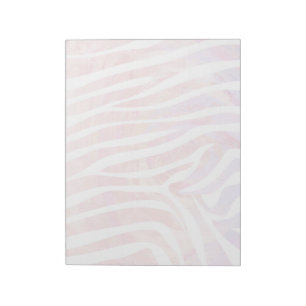 Bloco De Notas Zebra rosa e Impressão branca