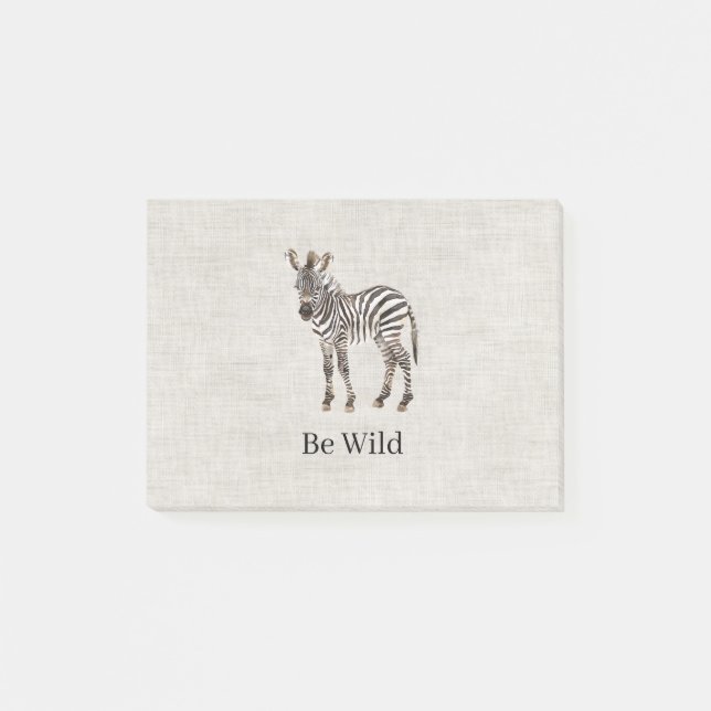 Bloco De Notas Zebra Safari Animal Falso Linho (Frente)