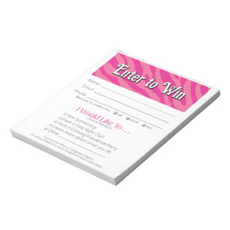 Bloco De Notas Zebra Vendor Event Leads Drawing Slip Booking 