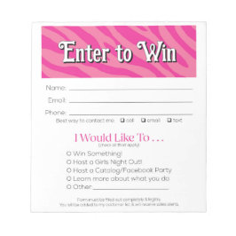 Bloco De Notas Zebra Vendor Event Leads Drawing Slip Booking 