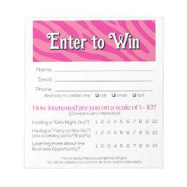 Bloco De Notas Zebra Vendor Event Leads Drawing Slip Booking 