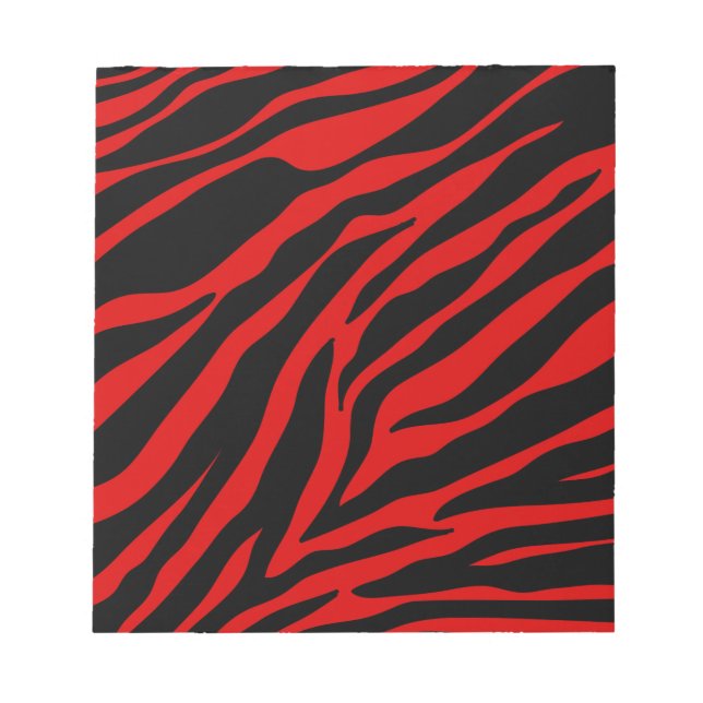 Bloco De Notas zebra vermelha (Frente)