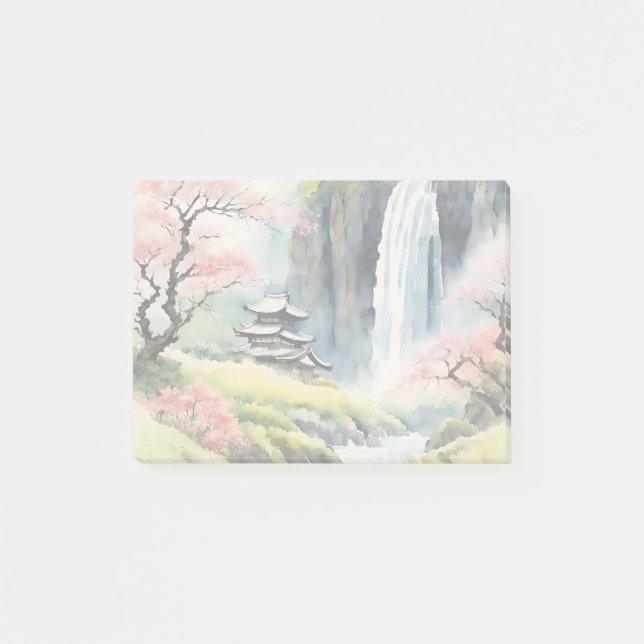 Bloco De Notas Zen Watercolor House Post-It Note (Frente)