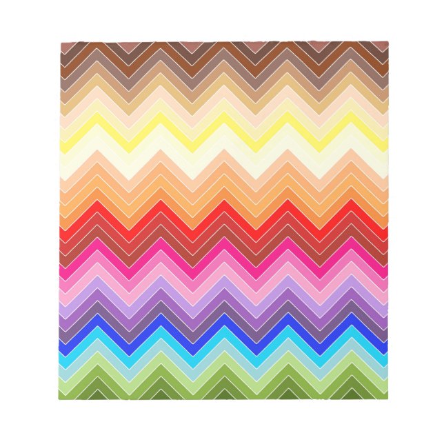 Bloco De Notas Zig Zag Arco-Íris (Frente)