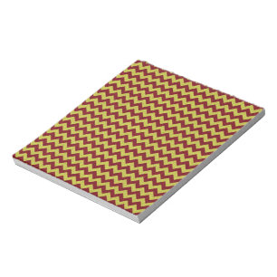 Bloco De Notas Zig Zag Vermelho e Dourado