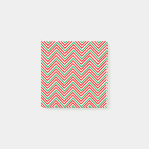 Bloco De Notas Zig-Zag Vermelho e Verde