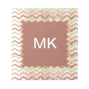 Bloco De Notas Ziguezague de Chevron do Scribble da especiaria