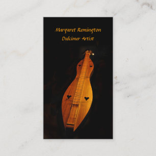 Bloco do músico do Dulcimer de cartões de visitas
