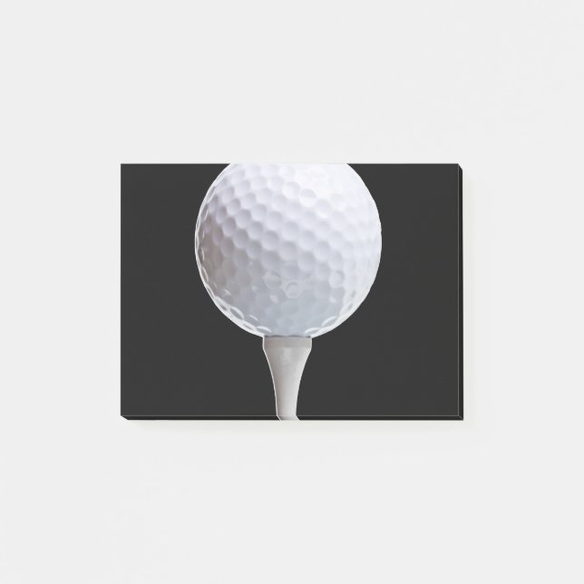 Bloco Post-it A bola de golfe branca ostenta o modelo (Frente)