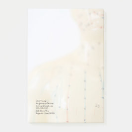 Bloco Post-it A caixa da acupunctura desvanece-se