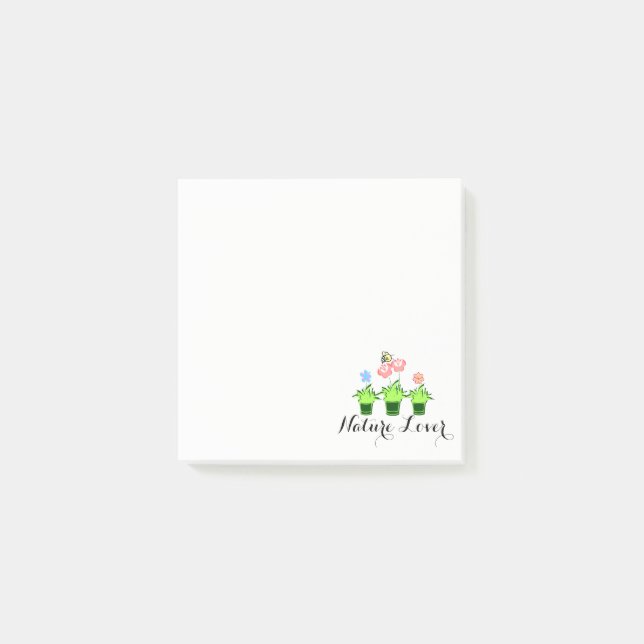 Bloco Post-it "a flor bonito planta" notas pegajosas, notas de (Frente)