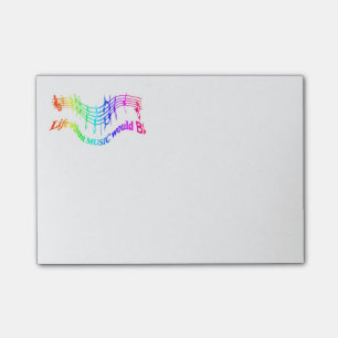 Bloco Post-it A vida sem música de "citações lisas do humor B"