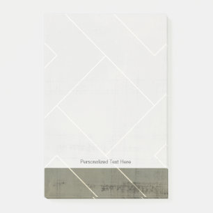 Bloco Post-it Abstrato Blueprint com formas geométricas