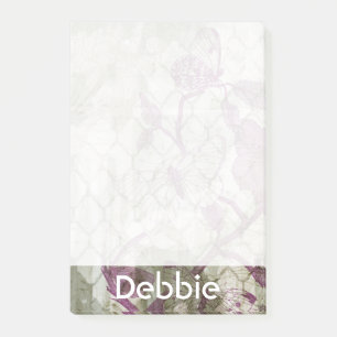 Bloco Post-it Adicionar Seu Nome  Borboletas árabes IV