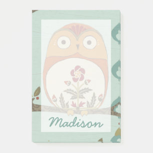 Bloco Post-it Adicione seu nome   Floresta Whimsy II