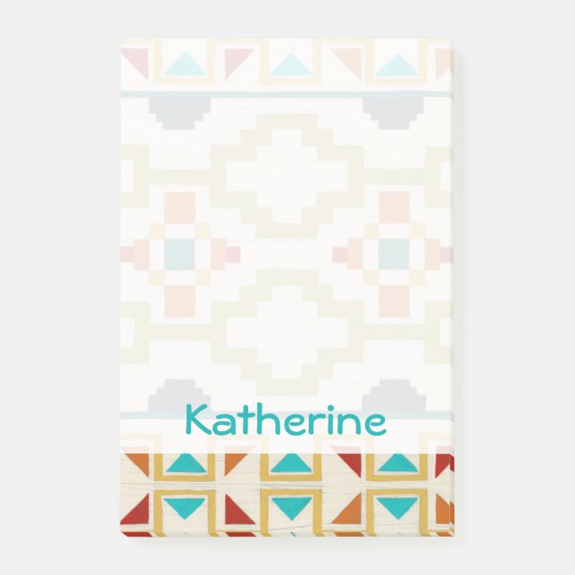 Bloco Post-it Adicione seu nome | Geometria Sudoeste I (Frente)